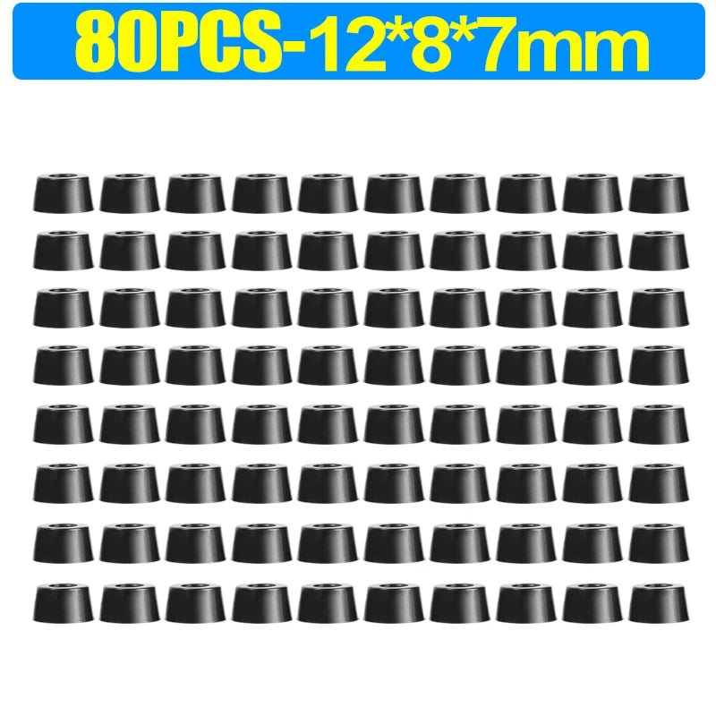 8/80Pcs Rubber Pads Floor Protectors Non - slip Cutting Board Furniture Bumper Gasket Table Chair Leg Cover Furniture Hardware Mat - Avero