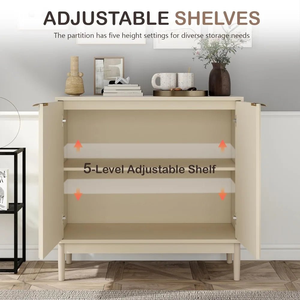 Adjustable Shelf Kitchen Buffet Cabinet with Storage and Sideboard Door for Accent Furniture - Avero