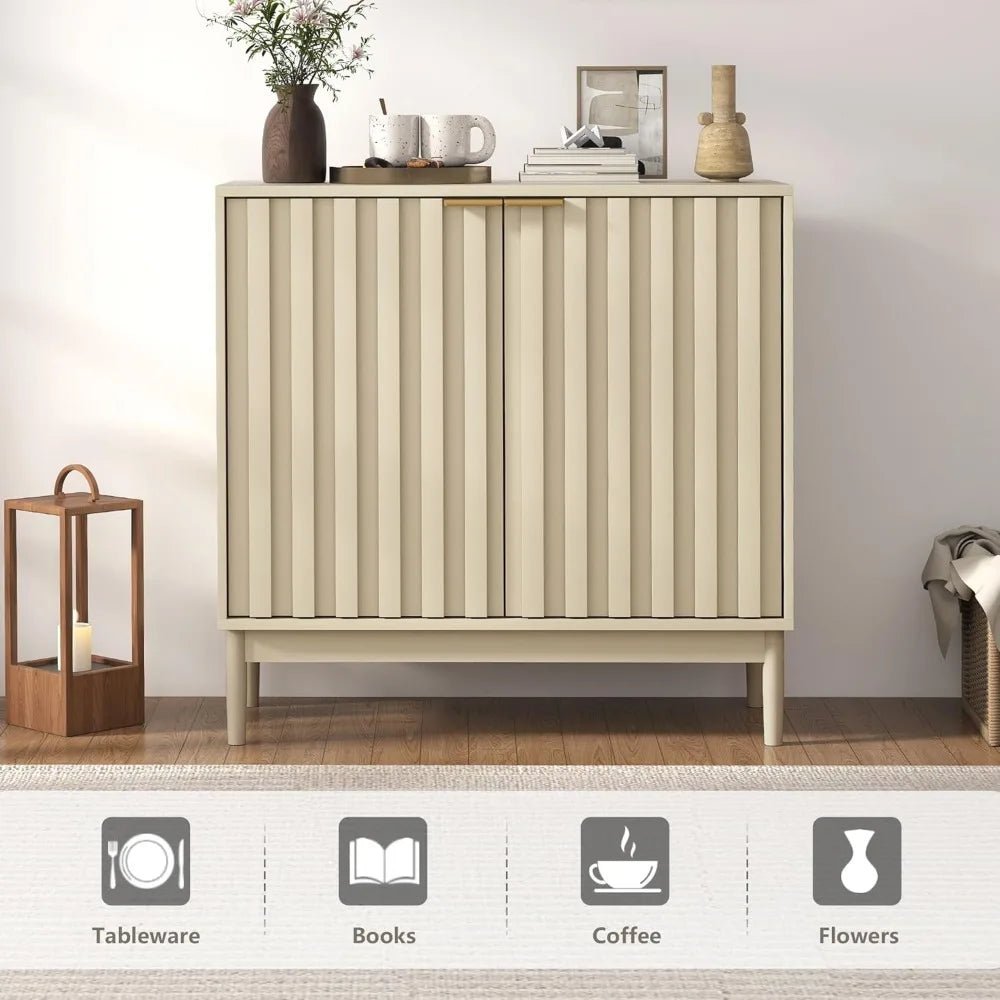 Adjustable Shelf Kitchen Buffet Cabinet with Storage and Sideboard Door for Accent Furniture - Avero