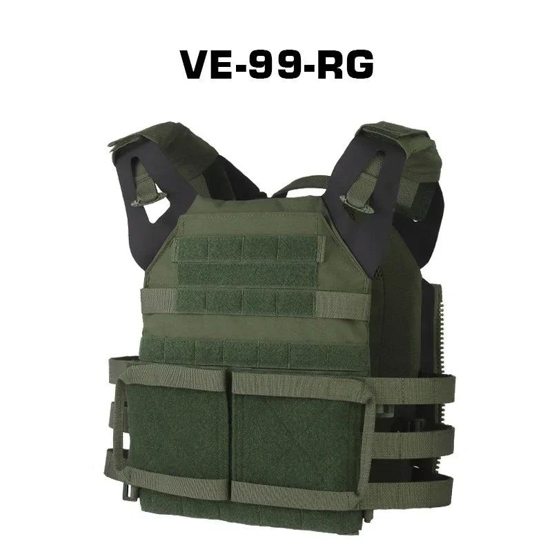 Adjustable Sport Vest Men JPC2.0 Breathable Quick Release Airsoft Vest Nylon Hunting Carrier for Outdoor Paintball Training - Avero