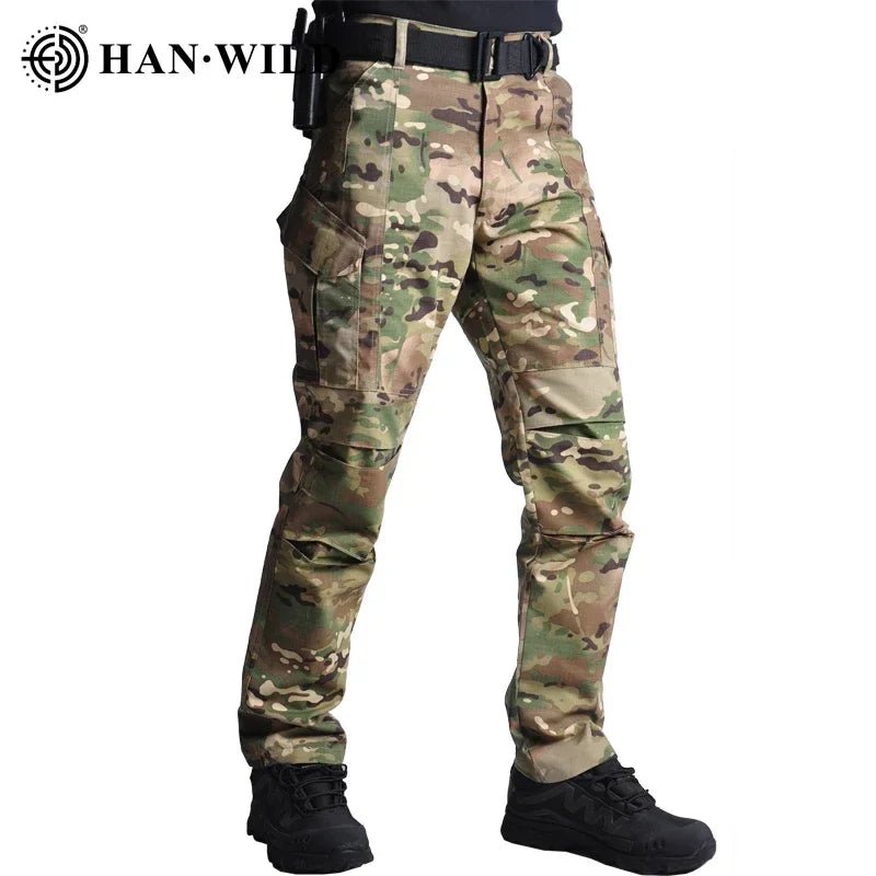 Airsoft Combat Trousers Tactical Pants for Men Paintball Camping Camo Pants Wear Resistant Hunting Softair Hiking Climb Clothes - Avero