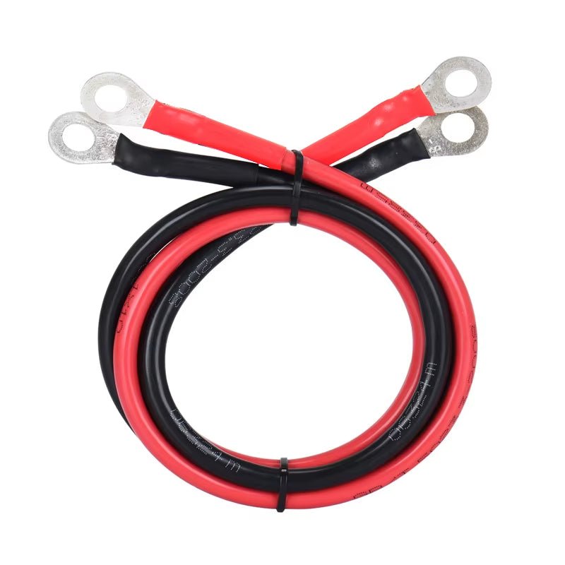 Battery Inverter Cable Set with Terminals 8/6AWG Stranded Copper Cord Solar Power Connection Wire with Lug - Avero