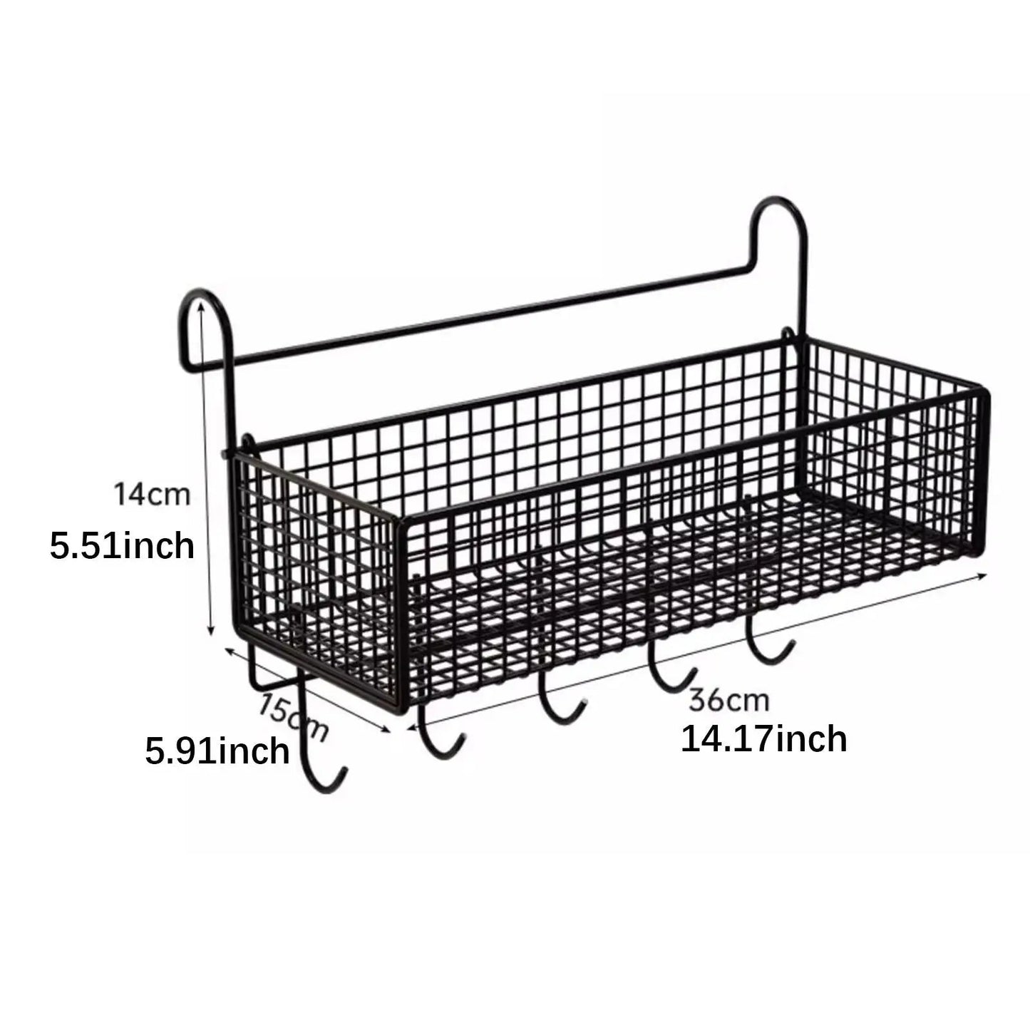 Bedside Hanging Storage Basket Convenient Multifunctional Metal Rack for Hotel Bed & Bunk Bed Bathroom Kitchen Dormitory - Avero