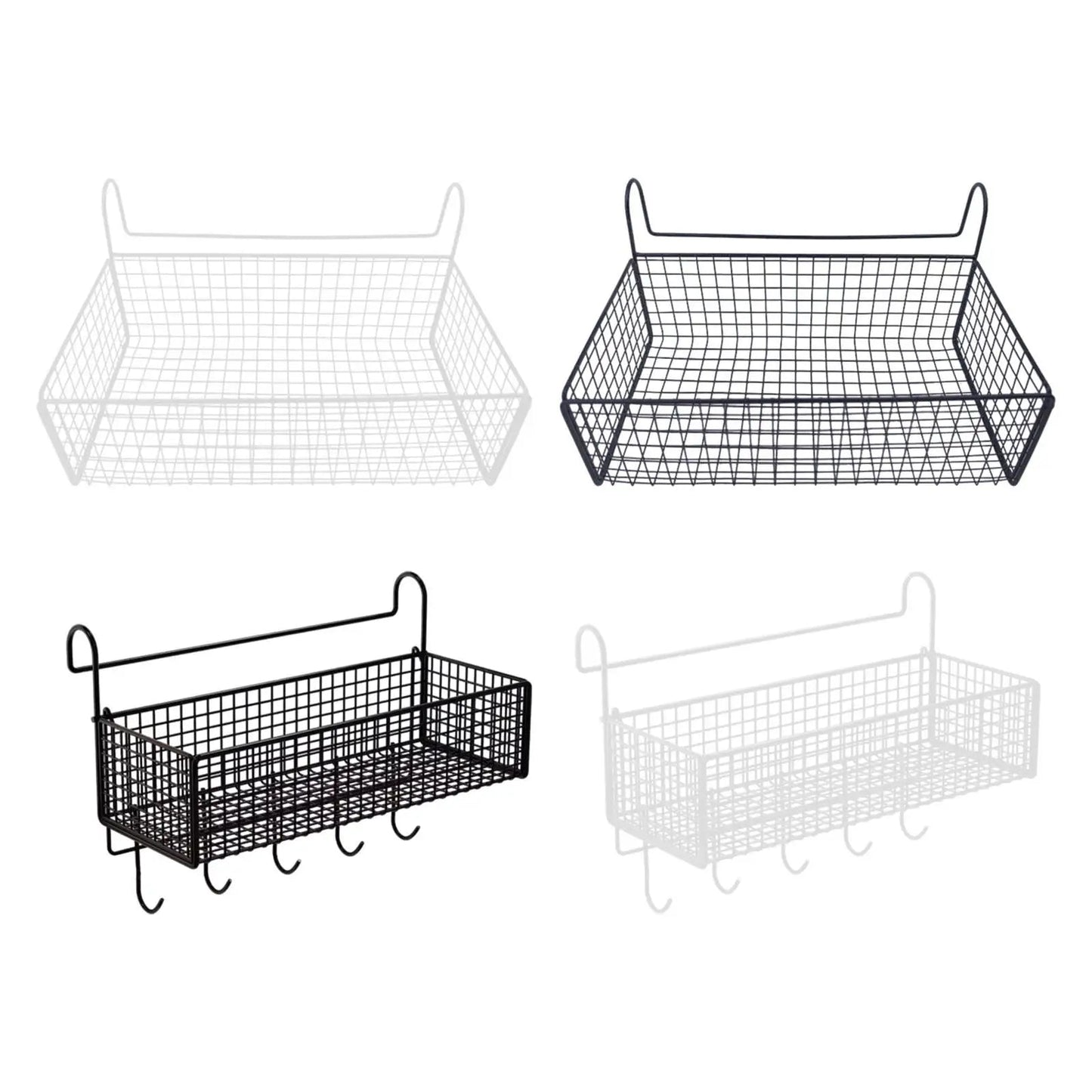 Bedside Hanging Storage Basket Convenient Multifunctional Metal Rack for Hotel Bed & Bunk Bed Bathroom Kitchen Dormitory - Avero