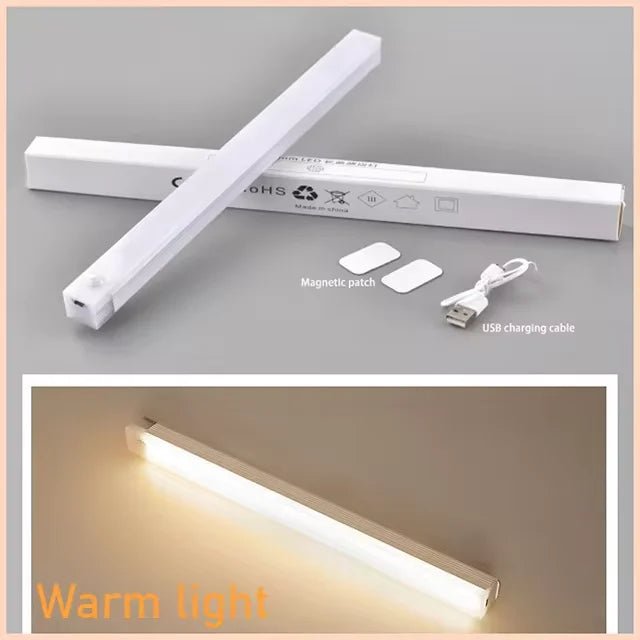 Cabinet Light USB Rechargeable Motion Sensor LED Bar Light Induction Night Light Portable Kitchen Bedside Wardrobe Closet Aisle - Avero