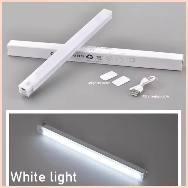Cabinet Light USB Rechargeable Motion Sensor LED Bar Light Induction Night Light Portable Kitchen Bedside Wardrobe Closet Aisle - Avero
