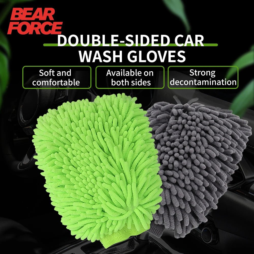 Car Wash Gloves Chenille Glove Plush Rags Thickened double - sided Car Supplies Cleaning Tools Auto Acessories Car Detailing - Avero