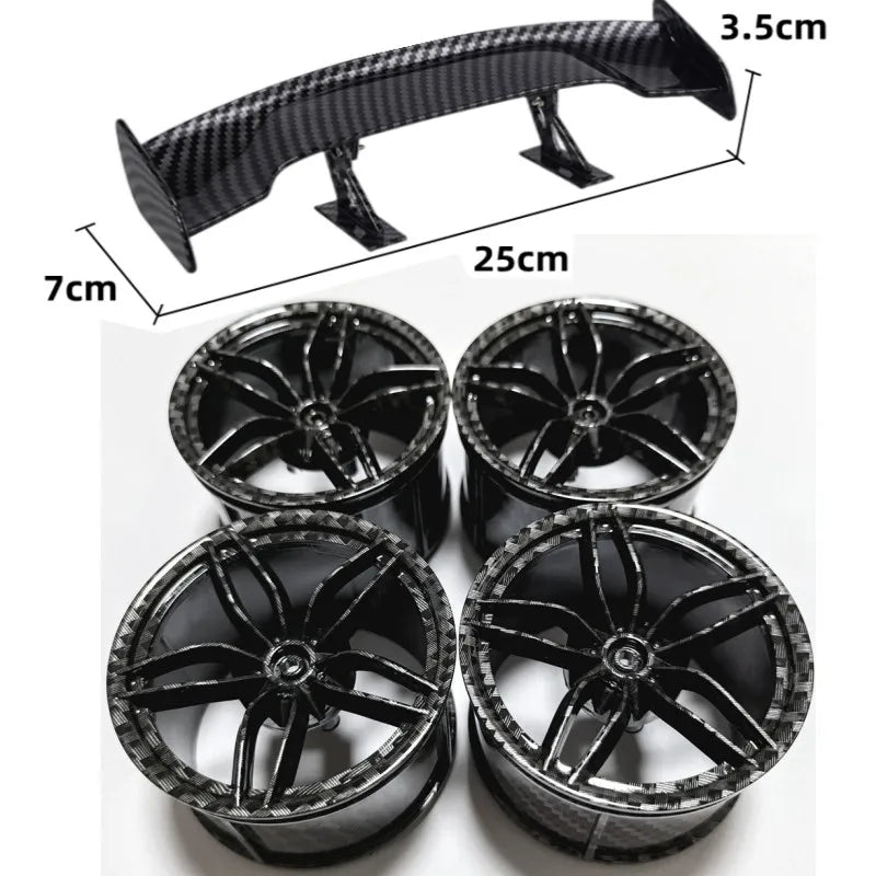 Carbon Fiber Accessories Tail Wheel Hub 23799 80279 Tyre 37383 73398 68577 MOC Compatible Lego Car Building Block Bricks - Avero