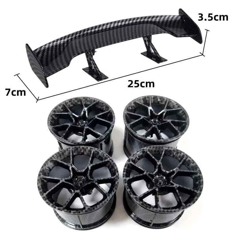 Carbon Fiber Accessories Tail Wheel Hub 23799 80279 Tyre 37383 73398 68577 MOC Compatible Lego Car Building Block Bricks - Avero