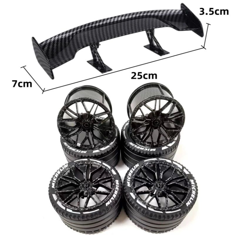 Carbon Fiber Accessories Tail Wheel Hub 23799 80279 Tyre 37383 73398 68577 MOC Compatible Lego Car Building Block Bricks - Avero