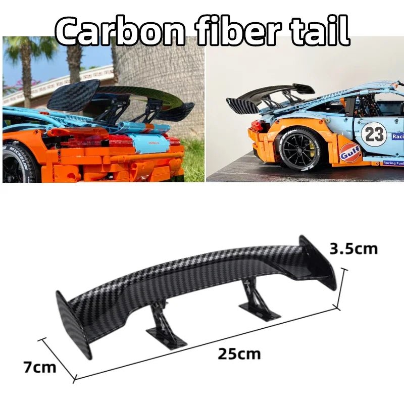 Carbon Fiber Accessories Tail Wheel Hub 23799 80279 Tyre 37383 73398 68577 MOC Compatible Lego Car Building Block Bricks - Avero