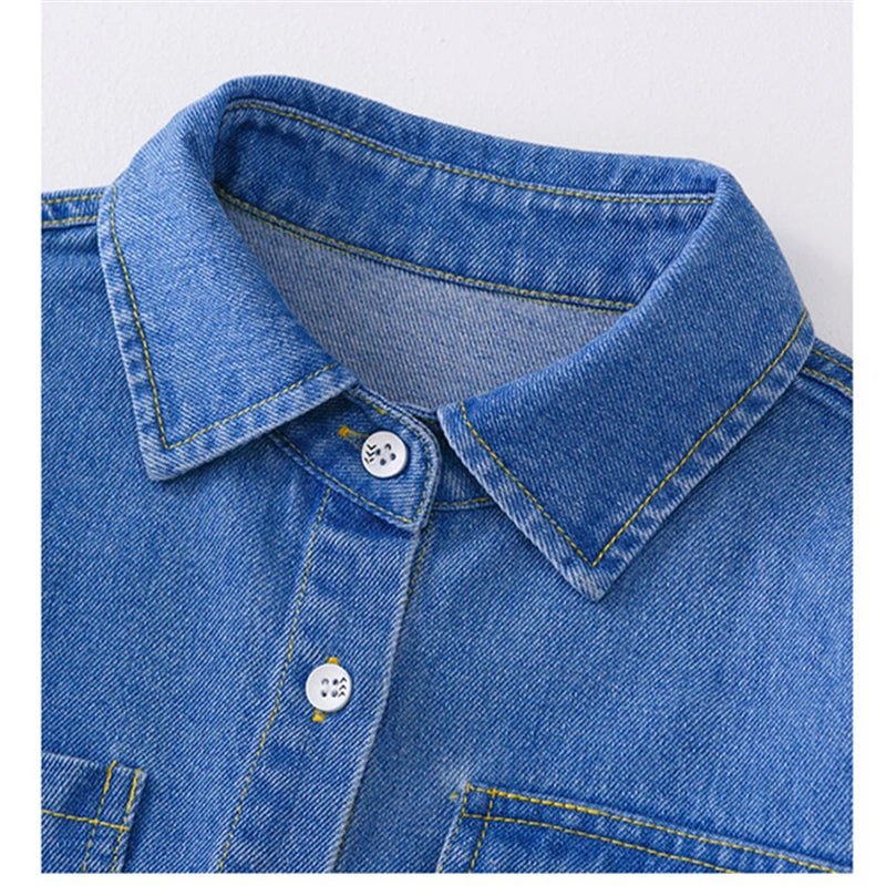 Classic Design Baby Kids Denim Jacket with Front Pockets for Boys Casual Outfit Children Fashion Denim Coat Age 2 To 9 Years Old - Avero