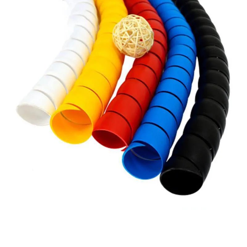 Clearance_2meters 8mm 10mm Line Organizer Pipe Protection Flexible Spiral Wrap Winding Cable Wire Protector Cable Sleeve Cover T - Avero
