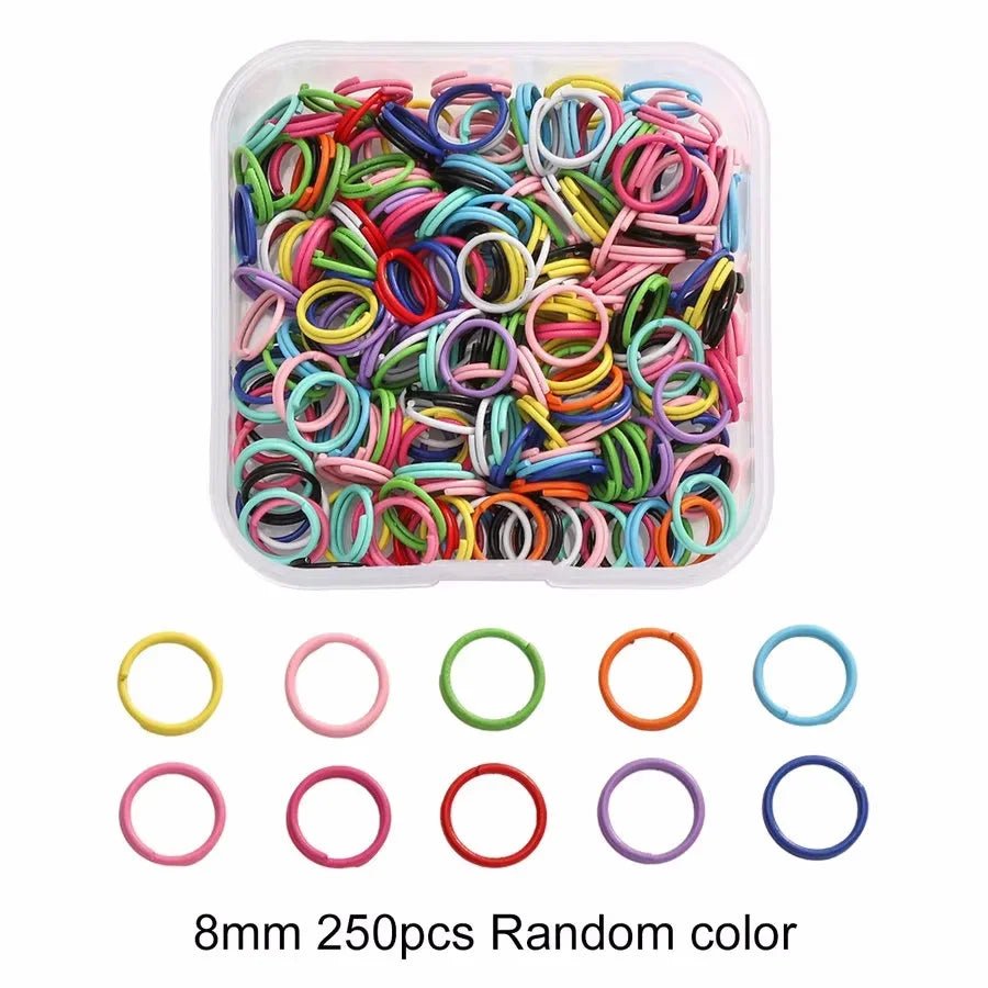 Colored DIY Jewelry Accessories Set Bead Keychain Open Jump Rings Lobster Clasp Hook Small Screw Eye Pins for DIY Jewelry Making - Avero