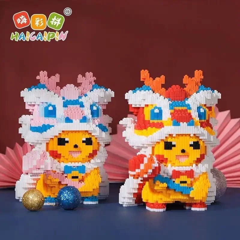 Cute Pikachu Compatible Lego Blocks Small Particles Puzzle Puzzle Toys Pokémon Adult High Difficulty Puzzle Boy Girl Toy Gift - Avero