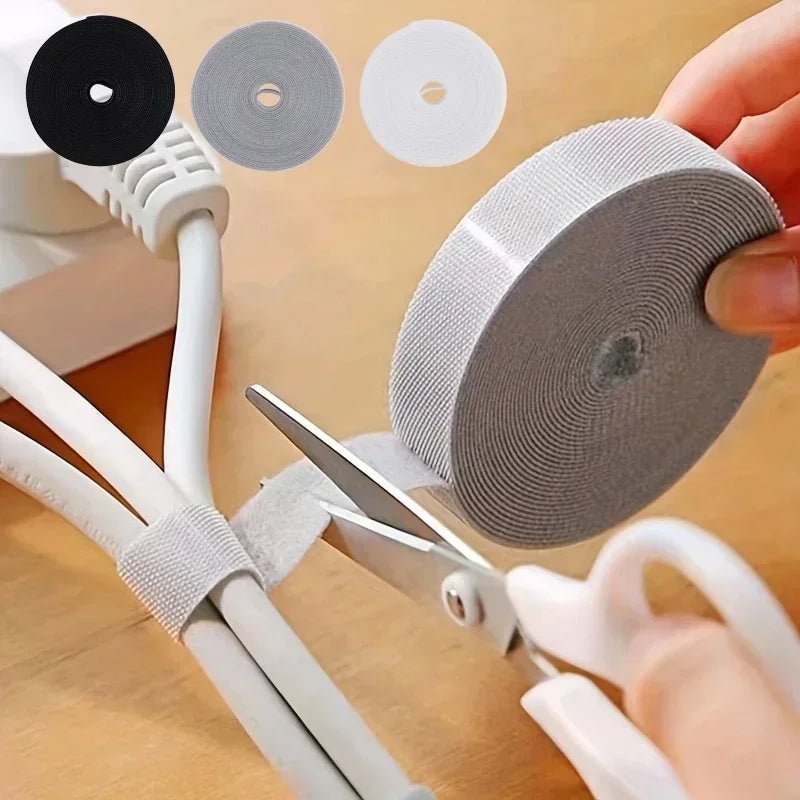 Data Cable Management Cable Tie Reusable Removable Multi - purpose Wire Organizer Data Cable Storage Tape Plant Fixation - Avero