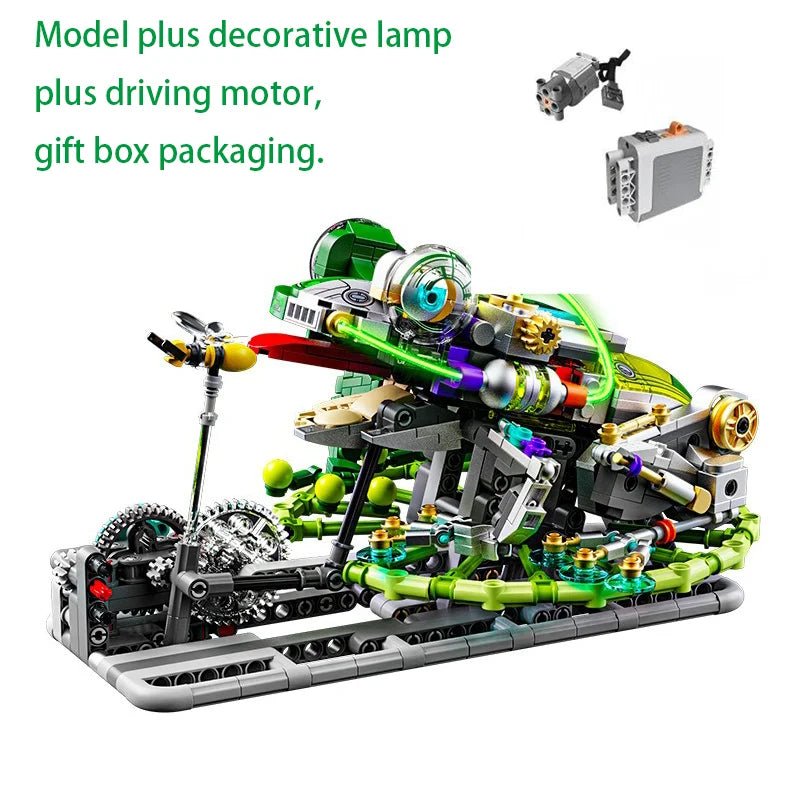 DIY New Building blocks Frog model children mechanical science, building blocks, teaching toys, birthday gifts 898 particles - Avero