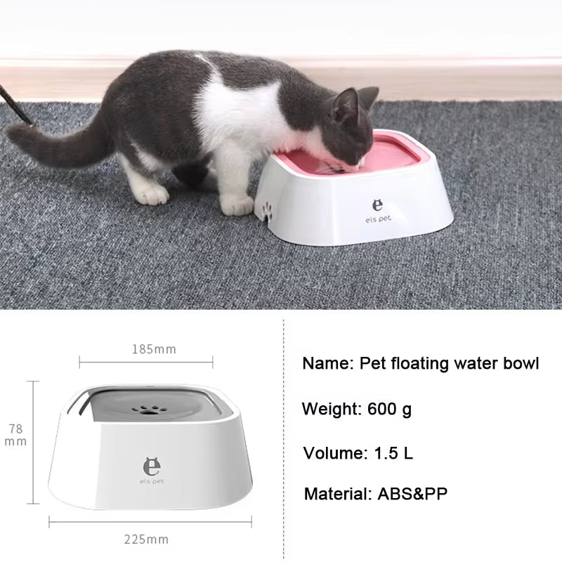 Dog Drinking Water Bowl Floating Non - Wetting Mouth Cat Bowl without Spill Drinking Water Dispenser Plastic Anti - Over Dog Bowl - Avero