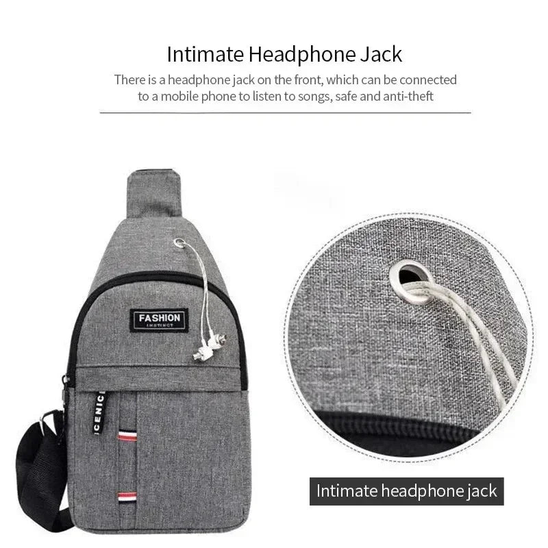 Fashionable and Trendy Lightweight Single Minimalist Shoulder Crossbody Bag for Men with Large Capacity for Leisure and Sports - Avero
