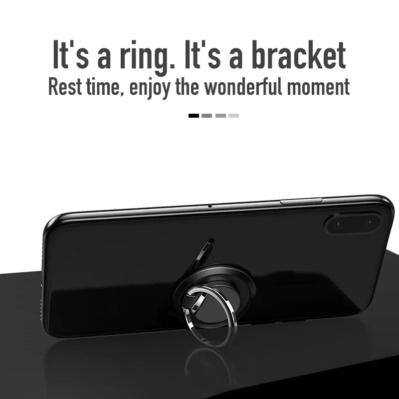 Finger Ring Holder Stand Grip 360 Rotating For Mobile Phone Car Magnetic Mount Phone Back Sticker Pad Unniversal Bracket - Avero