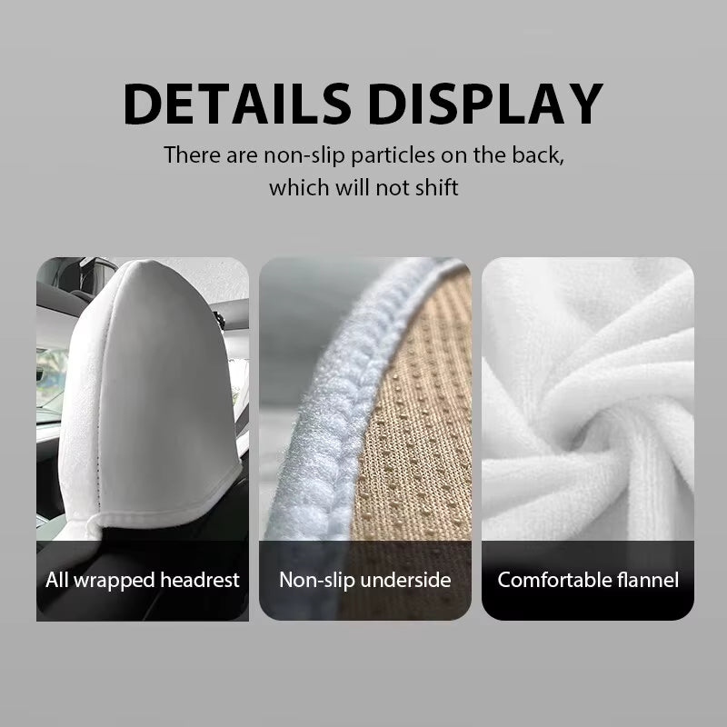 For Tesla Model 3 /Y High Quality Flannel Upholstered Seat Cover Snug Warm Cushion Car Modified Interior Decorate Accessories - Avero