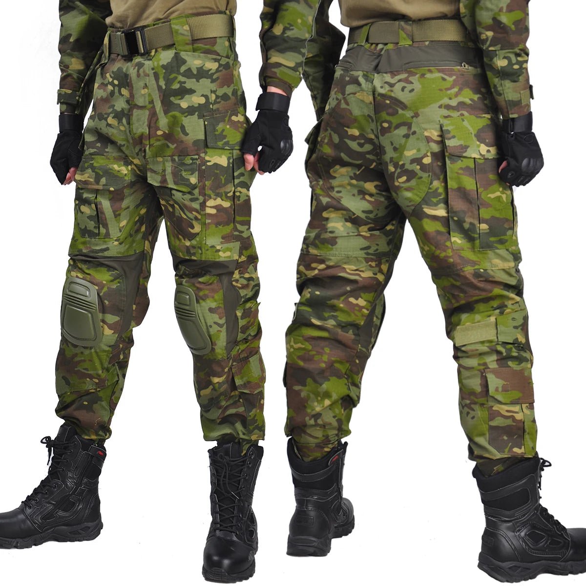 G3 Men's Tactical Pants Clothing Men Camping Cargo Pant US CP Airsoft Camo Paintball Combat Pants +Pads - Avero