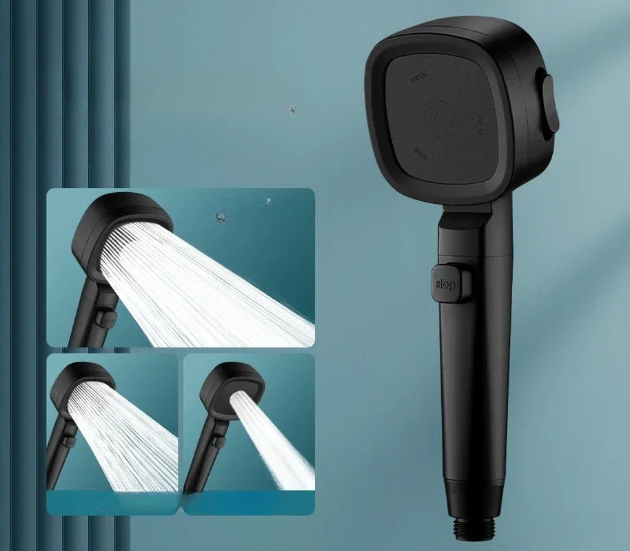 High Pressure Shower Head Water Saving 3 Modes Shower Heads Adjustable One - Key Stop Water Massage Sprayer Bathroom Accessories - Avero