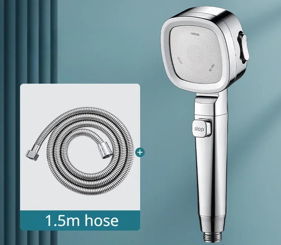 High Pressure Shower Head Water Saving 3 Modes Shower Heads Adjustable One - Key Stop Water Massage Sprayer Bathroom Accessories - Avero