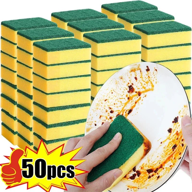 Highly absorbent double - sided sponge magic cleaning pot rust sponge cleaning brush kitchen cleaning tool - Avero