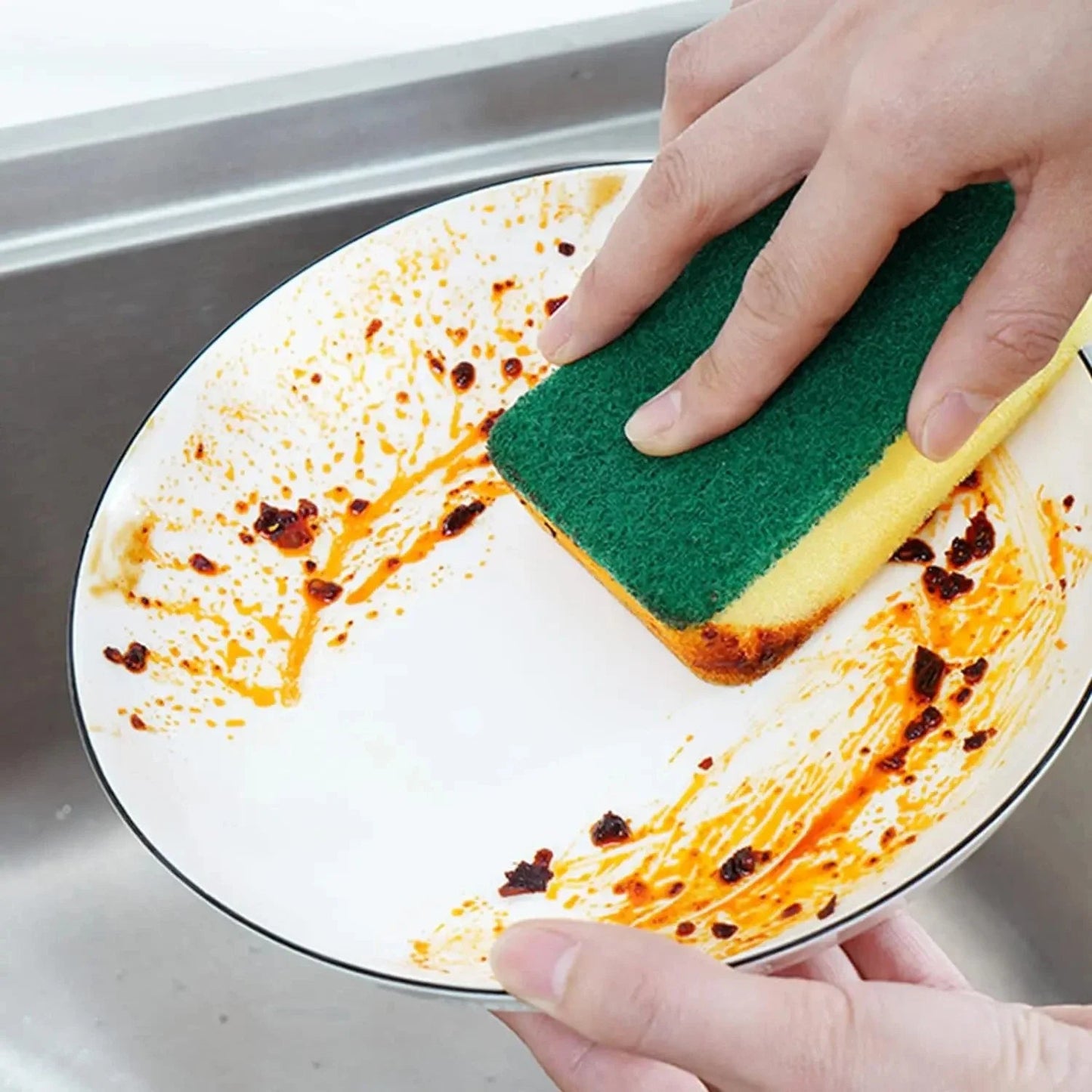 Highly absorbent double - sided sponge magic cleaning pot rust sponge cleaning brush kitchen cleaning tool - Avero