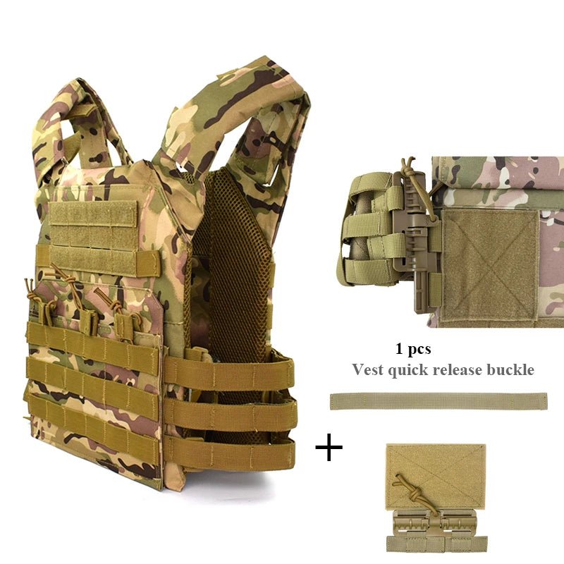 Hunting Tactical Body Armor JPC Molle Plate Carrier Vest Outdoor CS Game Paintball Airsoft Vest Military Equipment - Avero