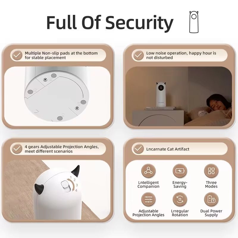 Interactive Smart LED Laser Cat Toy - Automatic Handheld Teaser for Indoor Fun! - Avero
