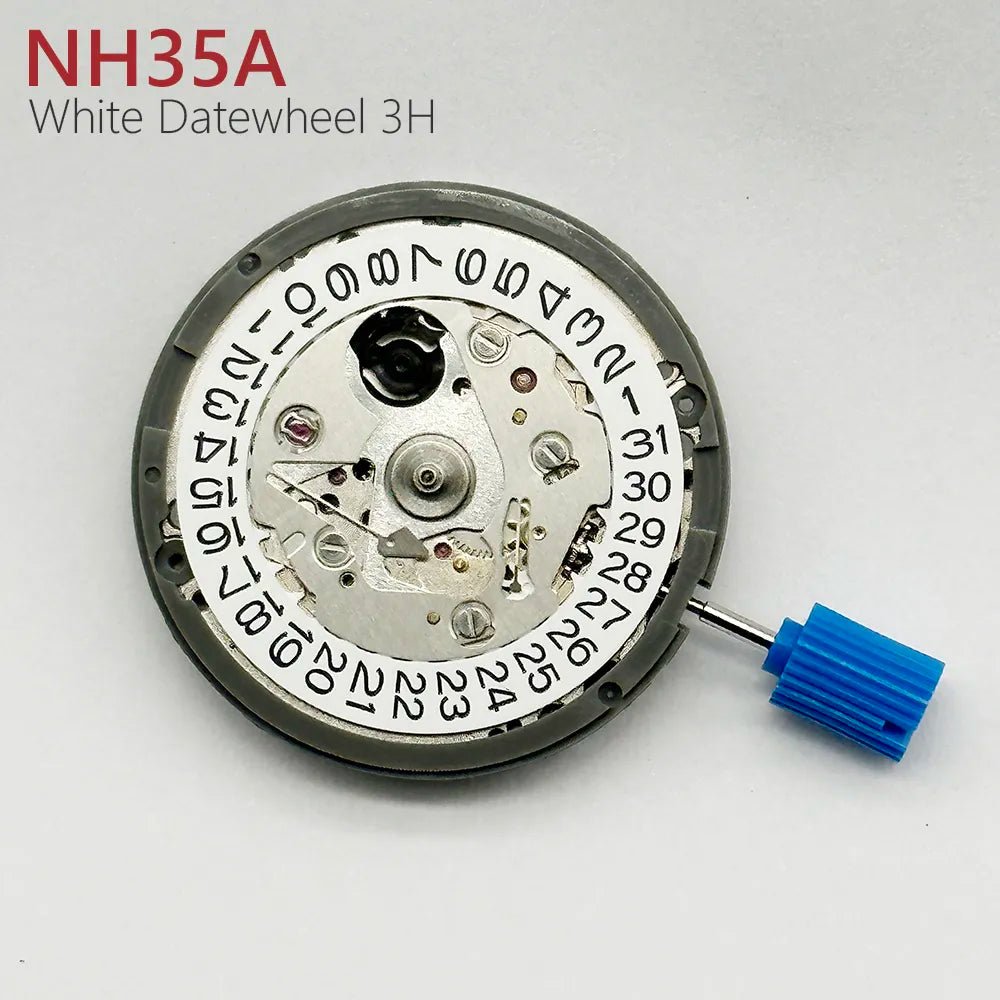 Japan Genuine NH35 Automatic Mechanical Movement High Accuracy 24 Jewels Mod Watch Replacement NH35A Date at 3:00 - Avero