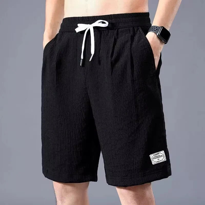 Lce Silk Shorts Men's Thin Sports Cropped Pants Loose Straight Leg Cool Breathable New Fashion Trend Casual XL - XXXL - Avero
