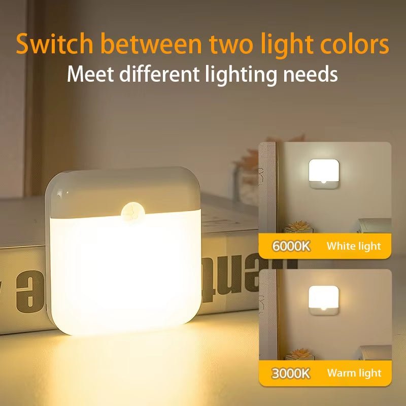 LED Motion Sensor Light Wireless LED Night Light Type C Rechargeable Night Light Cabinet Wardrobe Lamp Staircase for Kitchen LED - Avero