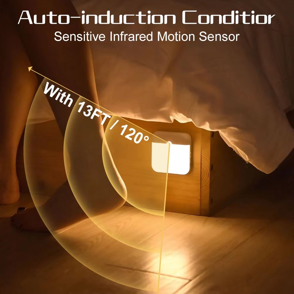 LED Motion Sensor Light Wireless LED Night Light Type C Rechargeable Night Light Cabinet Wardrobe Lamp Staircase for Kitchen LED - Avero