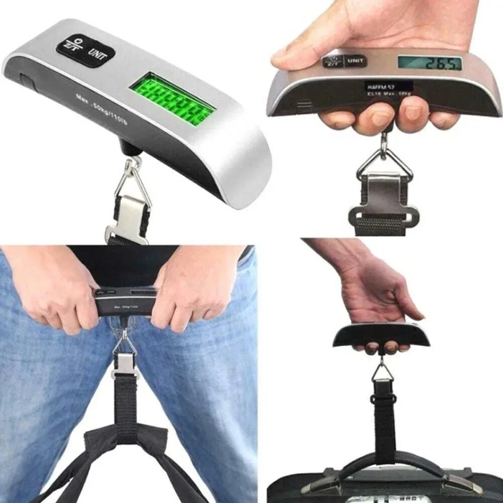 Luggage Scale 110lb 50kg Digital Handheld Portable Hanging Baggage Scale for Travel Suitcase Weight Scale - Avero