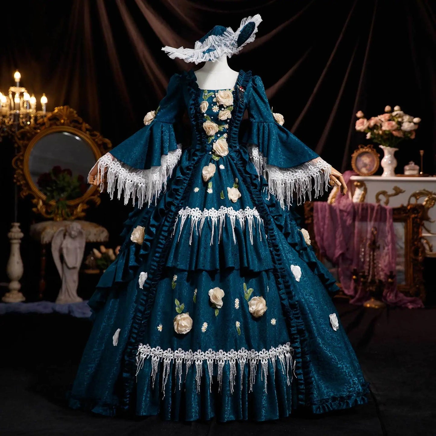 Luxury Temperament Forest Princess French Court Dress Celebrities Banquet Annual Meeting Victorian British Style Vestido De Gala - Avero