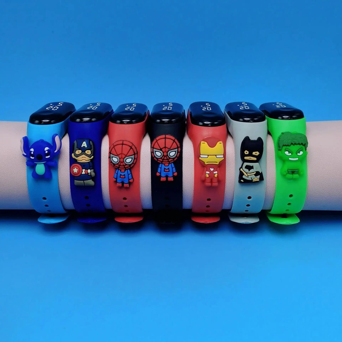 Marvel Children's Watch Cartoon Fashion Watches Electronic Digital LED Display Watches Waterproof Holiday Gift Kids Watches - Avero