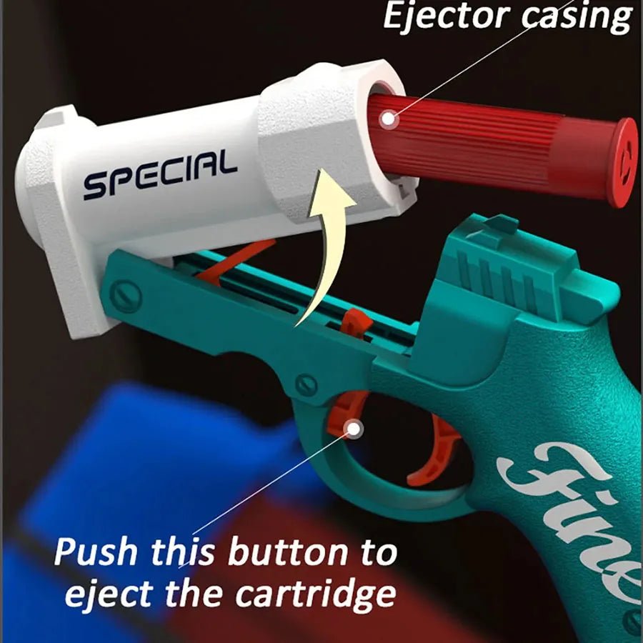 Mini S686 Shell Throwing Soft Bullet Launcher Toy Gun Airsoft Foam Bullet Blaster CS Outdoor Weapon Children Pistol - Avero