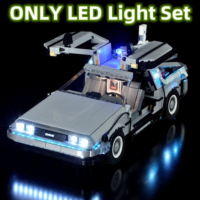 MOC 110394 Display Stand LED Light Set For DeLorean DMC - 12 Back to the Future Compatible With LEGO 10300 Building Blocks Toys - Avero