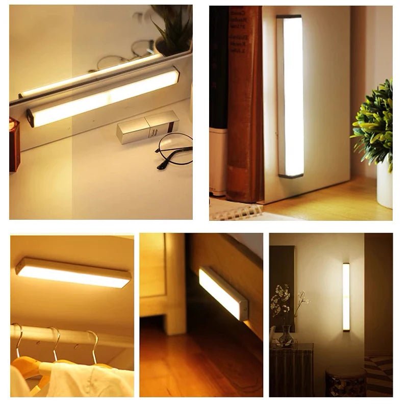 Motion Sensor Light Wireless LED Night Light Type C Rechargeable Light Cabinet Wardrobe Lamp Staircase Backlight For Kitchen LED - Avero