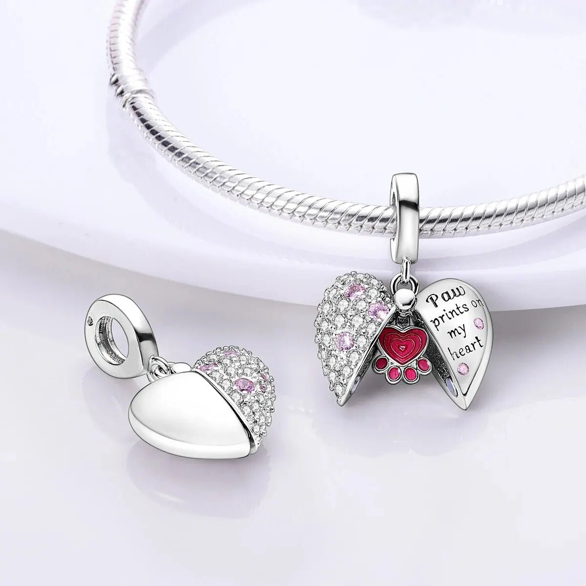 MULA 1PC Silver Plated Travel Sunflowers Four Leaf Lucky Clover Dangle Charms Fit 3MM Snake Chain Charm Bracelet DIY - Avero