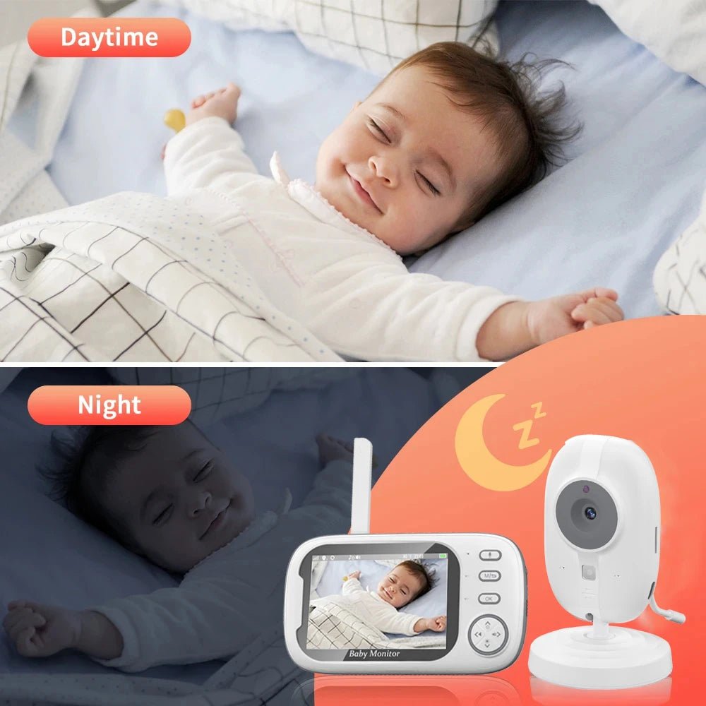 New 3.5 Inch Wireless Video Baby Monitor Night Vision Temperature Monitoring 2 Way Audio Talk Baby Nanny Security Camera - Avero