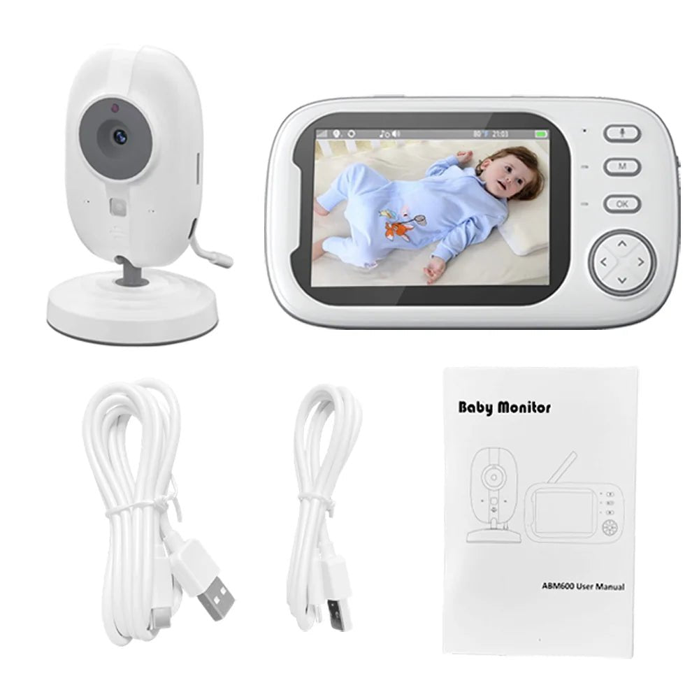 New 3.5 Inch Wireless Video Baby Monitor Night Vision Temperature Monitoring 2 Way Audio Talk Baby Nanny Security Camera - Avero