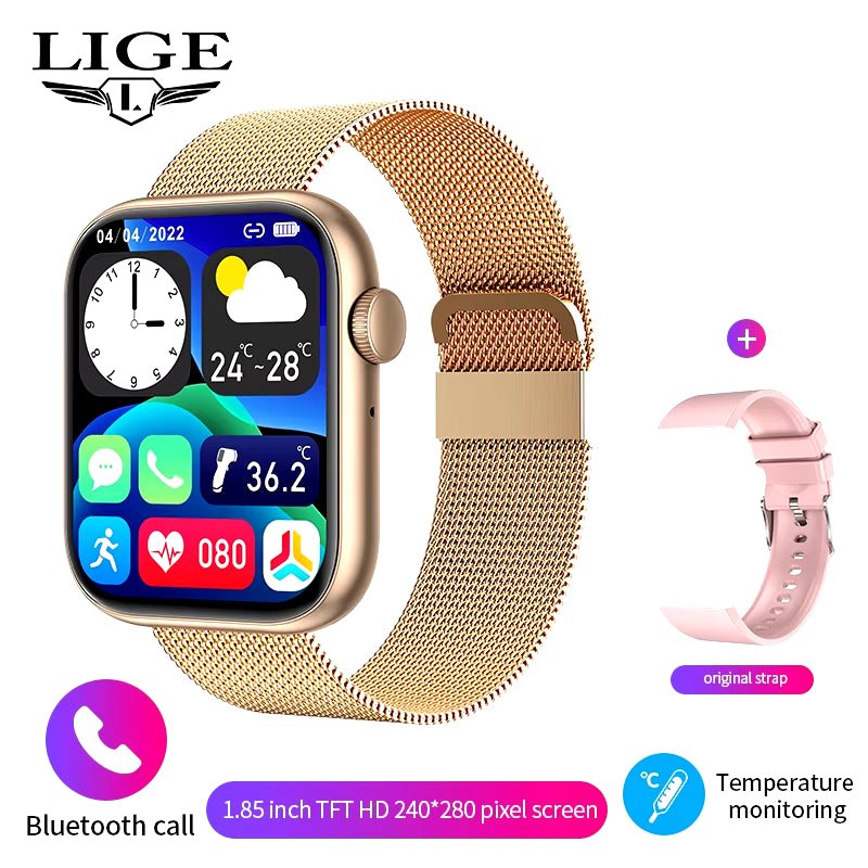 New Smart Watch 2025 Wireless Charging Smartwatch Bluetooth Calls Men Women Smartwatches Fitness Bracelet Custom Watch Face - Avero