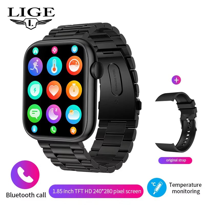 New Smart Watch 2025 Wireless Charging Smartwatch Bluetooth Calls Men Women Smartwatches Fitness Bracelet Custom Watch Face - Avero