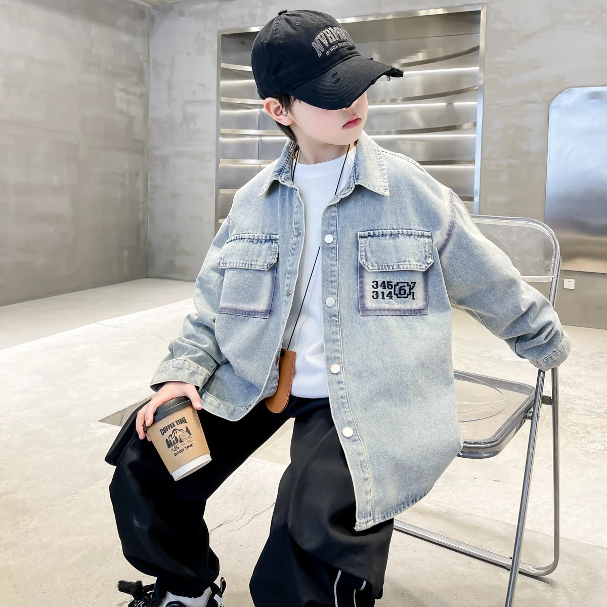 New Spring Autumn Kids Boys Denim Jacket Clothes Children Wear Casual Clothing Loose Style Jeans Coat 5 6 7 8 9 10 11 12 13 14 Y - Avero