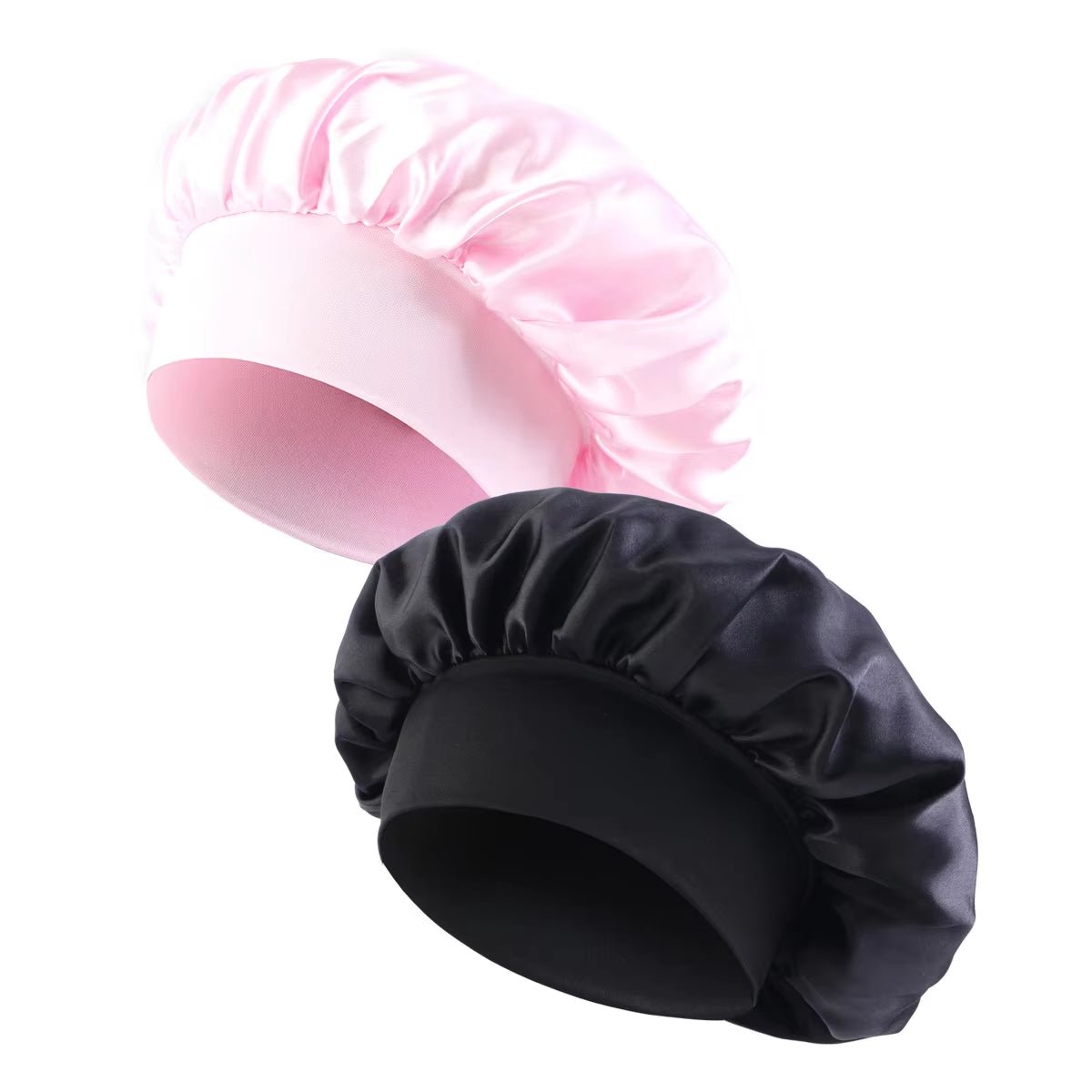 New Women'S Satin Solid Wide - Brimmed Sleeping Hat Unisex Head Wrap Elastic Band Cap Hair Care Bonnet Night Hat Bonnet De Nuit - Avero