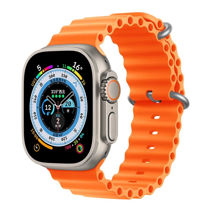 Ocean Strap for Apple Watch Ultra 2 Band 49mm 44mm 40mm 45mm 41mm 42mm 46mm 38mm Silicone Bracelet iWatch Series 10 9 SE 8 7 6 5 - Avero